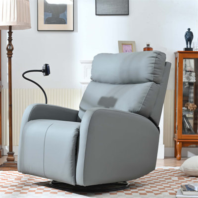 Fauteuil inclinable et pivotant avec pivot de 360 degrés, inclinaison de 30 degrés et inclinaison de 95 à 160 degrés pour plus de confort et de détente