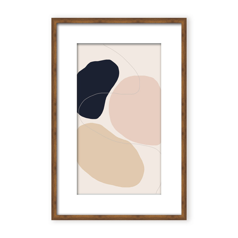 Abstract Composition by The Miuus Studio - Picture Frame Painting on Paper, 36" H x 24" W x 1.125" D, Framed Matted Print