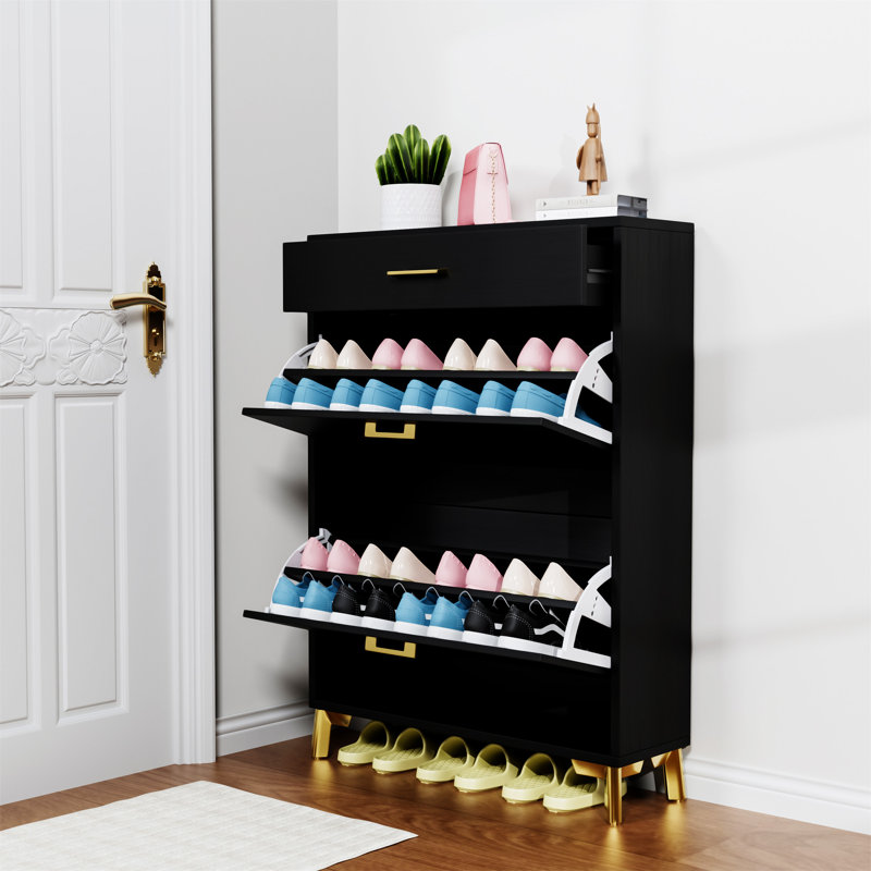 Armoire à chaussures pour le vestibule, Noir
