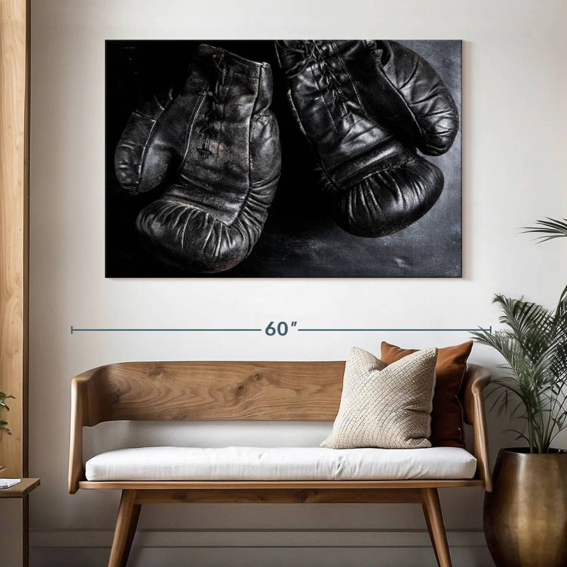 Gants de boxe noirs Sireci, H 34 po x l 51 po