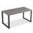 Nazime 52" Wide Rust-Resistant Powder-Coated Steel Outdoor Coffee Table with Wood-Grain Tabletop & Adjustable Leveling Legs-1593700692