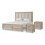 Ensemble de chambre à coucher 3 pièces Jabori (1 lit + 2 tables de chevet)-16229626