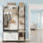 All-in-One Entryway Storage with Bench – Flip Shoe Cabinet, Cubbies & Shelf-2091460611