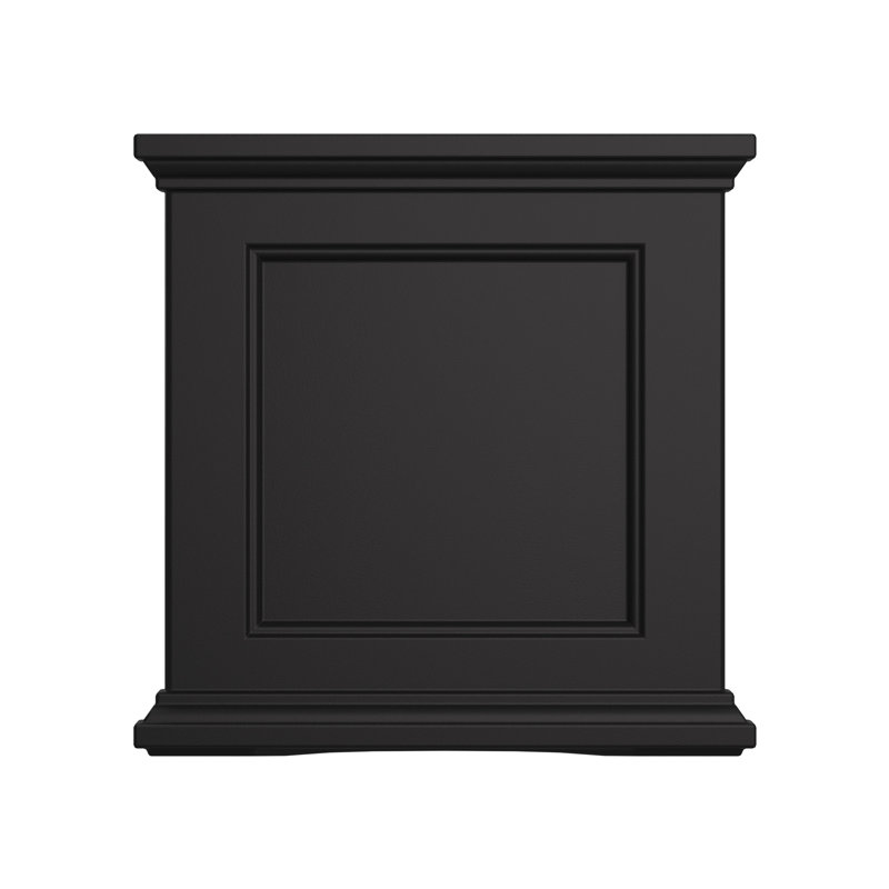 Anastasiya 20'' W Weather Resistant Resin Pot Planter, Black