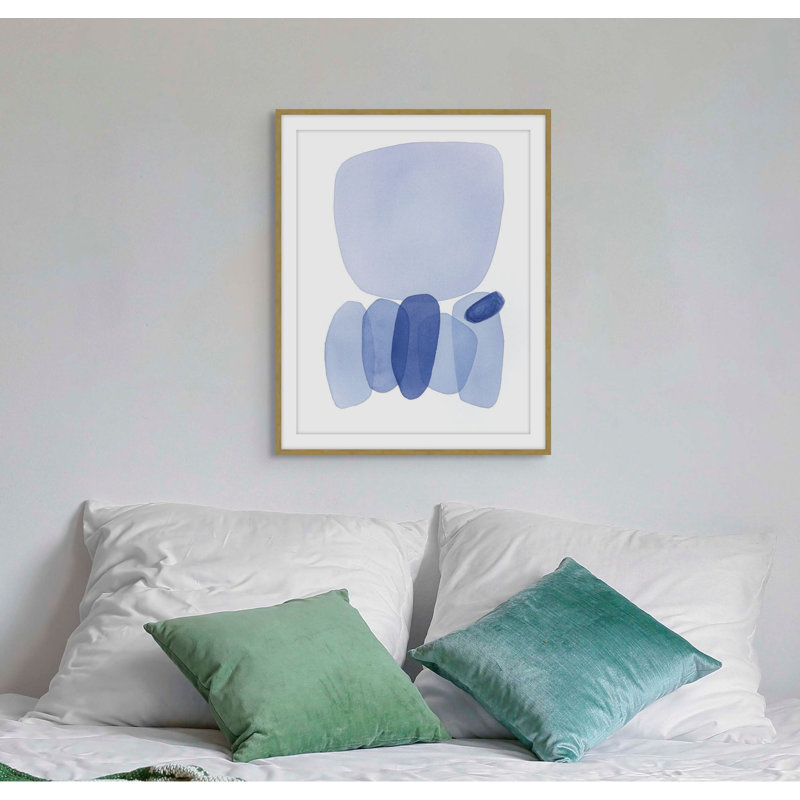 Summer Blue 1 Framed Watercolour Painting Print, 11.48" H x 9.48" W