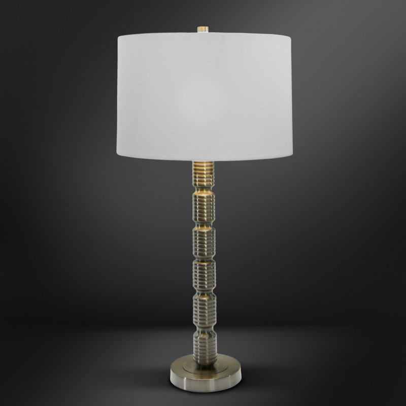 Mettler Metal Table Lamp, Smooth Nickel