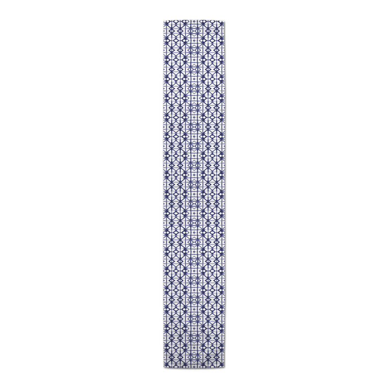 Chemin de table Claristine, P 16 po x L 72 po, Bleu marine