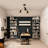Dalisia 3-light Rustic/Farmhouse Black Semi Flush Mount