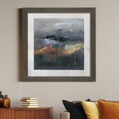 Montagnes dans la brume III-reproduction d’art sur papier encadrée