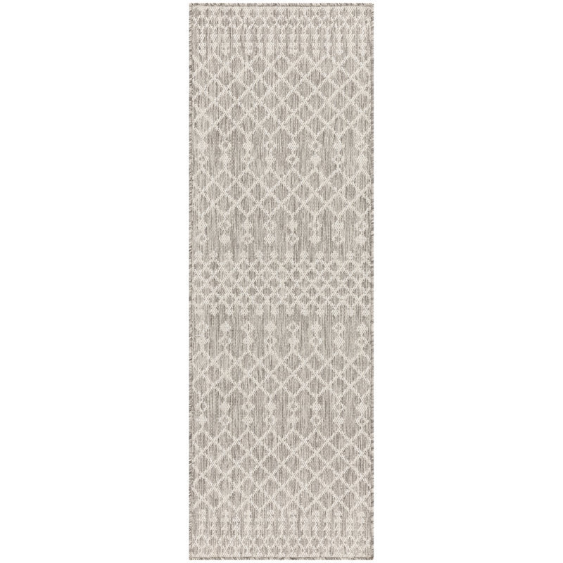 Tapis intérieur / extérieur Robbs, Light Grey, Tapis de couloir 2 pi x 6 pi