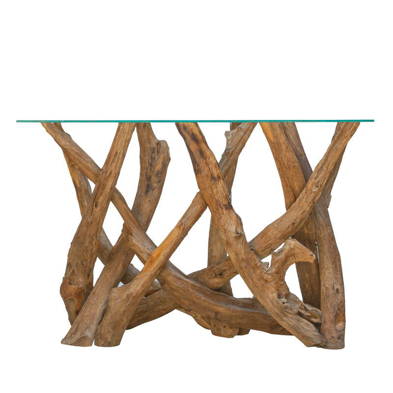 Deweese 120cm Glass Top Console Table