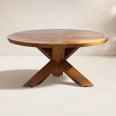 Teak Round Coffee Table, 39" Dia.