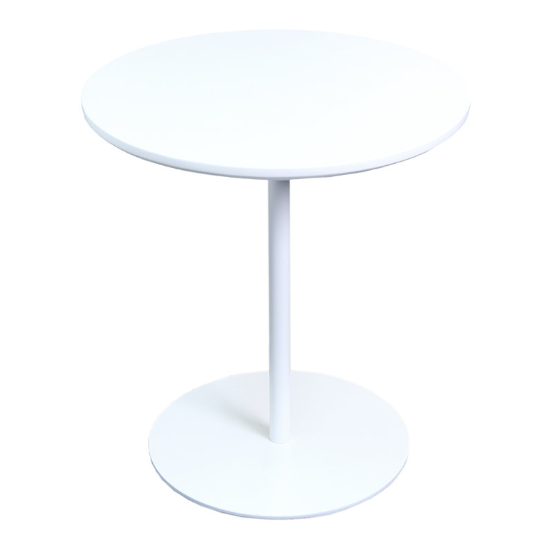 Ares Pedestal End Table in White
