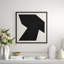 Origami 4' Framed Graphic Art Print on Glass