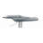 Rania Gray & Chrome Finish Adjustable Stool W/Swivel