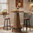 Round Pub Table With Footrest, Counter Height Bar Table