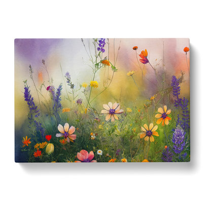 Shining Wildflowers Floral - Wrapped Canvas