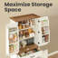 Armoire de cuisine Farmhouse, 70 po de hauteur avec portes de grange