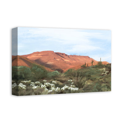 " Red Desert Mountain Landscape " Painting Print