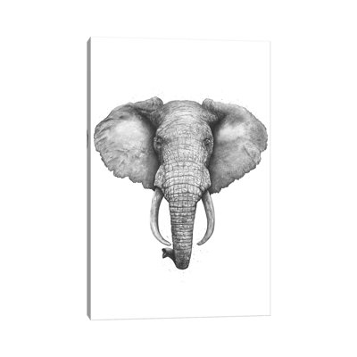 «The Elephant» par Valeriya Korenkova, impression sur toile tendue