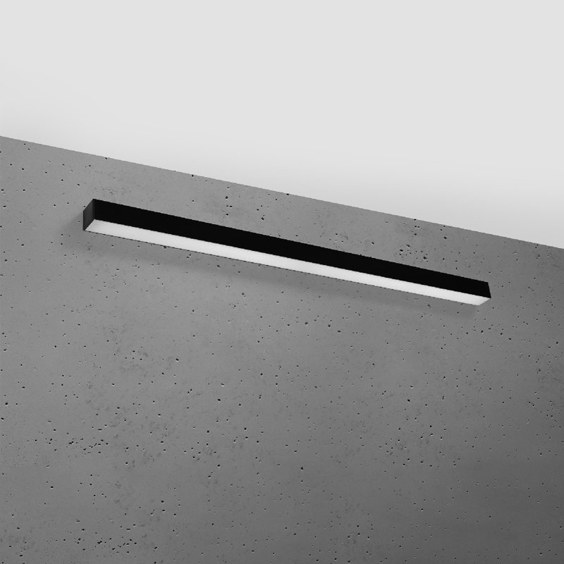 Alion LED Flush Mounted Sconce, Czarny