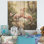 Flamants tropicaux - Flamant rose sur bois