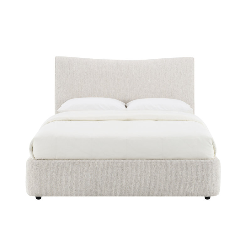 Grand lit en chenille beige Renee Aperol, Queen