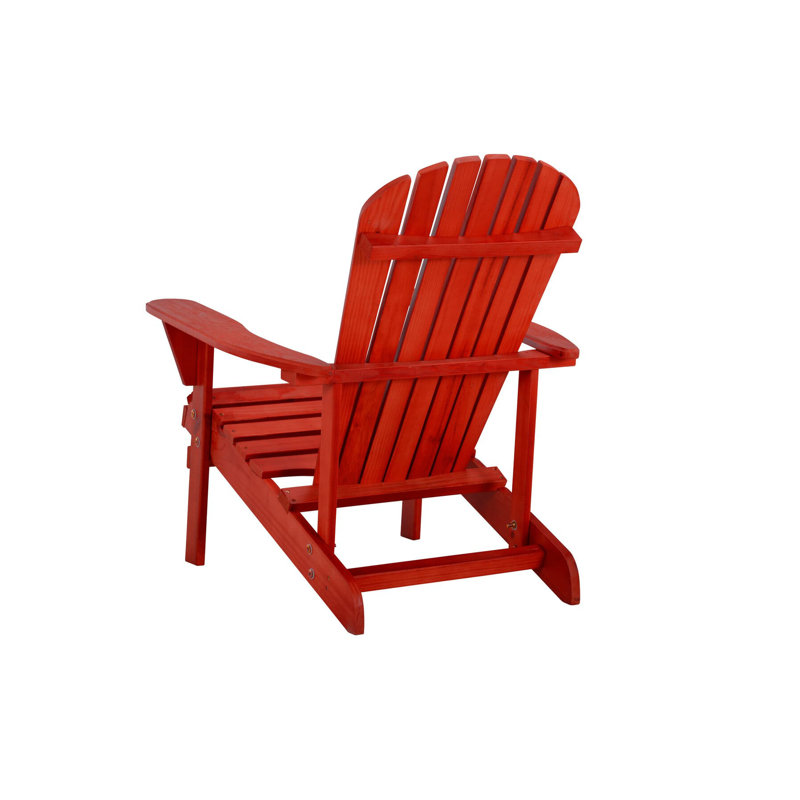 Artiana Pine Outdoor Adirondack Chair, Red