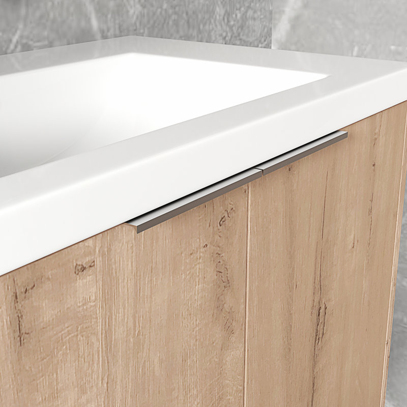 Meuble-lavabo à fermeture en douceur avec lavabo