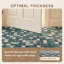Tapis Clover2 moderne à motif mosaïque mouchetée abstraite bleu sarcelle et blanc, lavable en machine, antidérapant, à poils courts, pour l'intérieur et l'extérieur, adapté aux animaux domestiques, idéal pour le salon, la chambre, la salle à manger, l'entrée, le couloir ou le bureau.-263311556