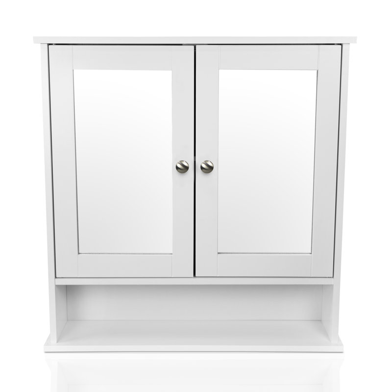 Fieldsboro 56mm W 58mm H Surface Framed Medicine Cabinet Mirror Fixed