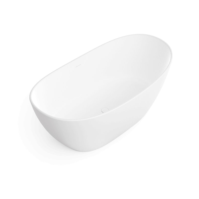 65 Inch Artificial Stone Solid Surface Freestanding Bathroom Bathtub