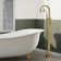 Freestanding Tub Faucet, 1 Handle Floor Mounted Waterfall Tub Filler with Diverter