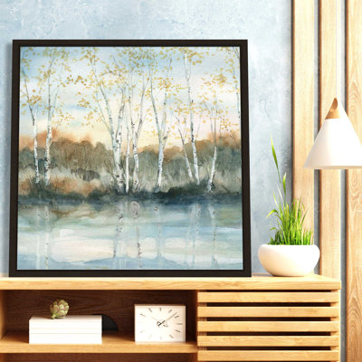 Birch Riverbank par Carol Robinson - Peinture