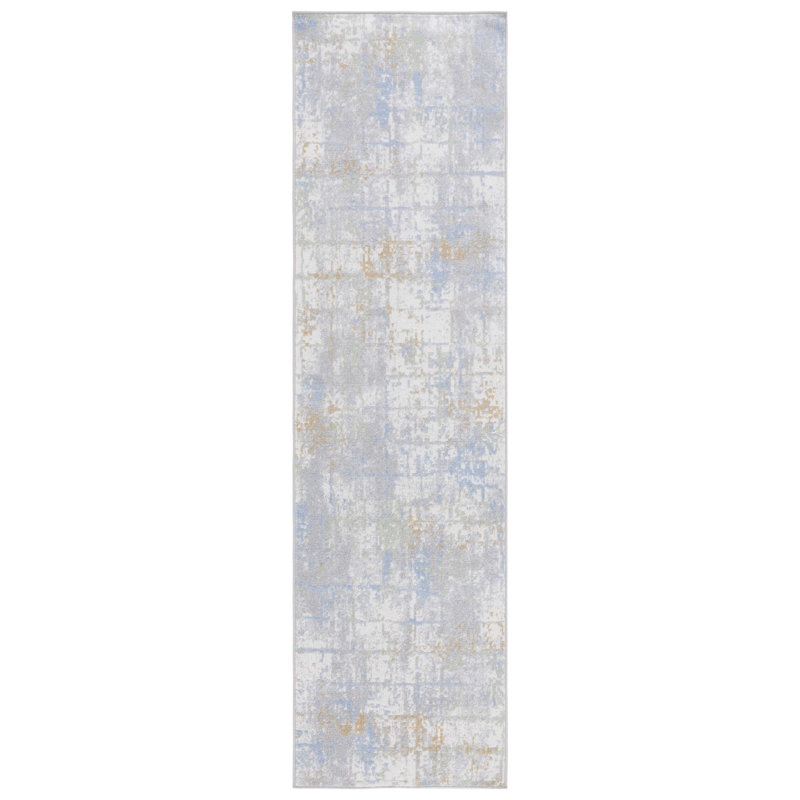 Tapis abstrait lavable à la machine Bayside Performance, Tapis de couloir 2 pi 2 po x 8 pi