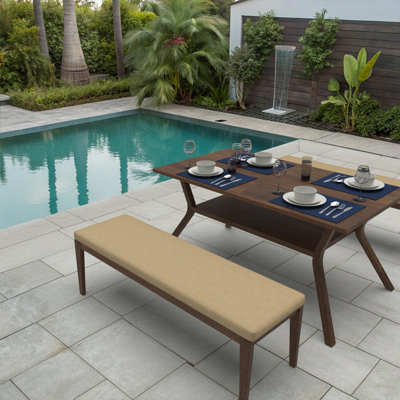 Sunbrella® Bench Cushion, Canvas Granite Sunbrella® Canvas