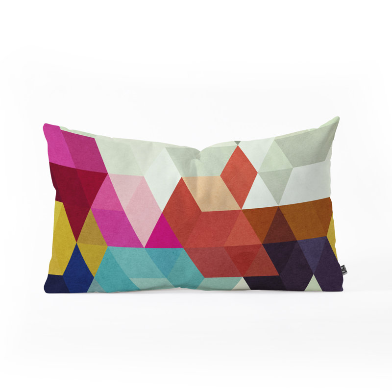 Trois des trois coussins décoratifs à modèle 7, 14 po x 23 po, Rectangulaire