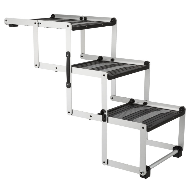 Heavy Duty Foldable Aluminum 3-Step Pet Stairs