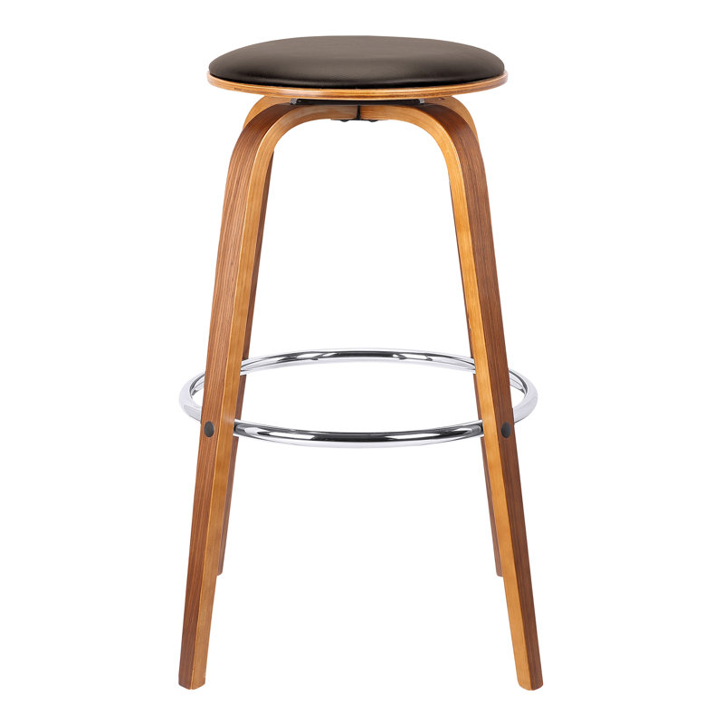 Swivel Upholstered Counter Stool, 63.5cm H x 43.18cm W x 43.18cm D, Brown