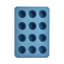 12-Cup Nonstick Aluminized Steel Muffin Pan, Blue Velvet-1942739744