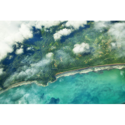 Aerial View Over Coastline by Anzeletti - Wrapped Canvas Print