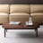 Walnut Rectangular End Table With Curved Edge Coffee Table