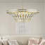 Lustre cascade en cristal 8 lumières de 23,6 po de large (ampoule non incluse)
