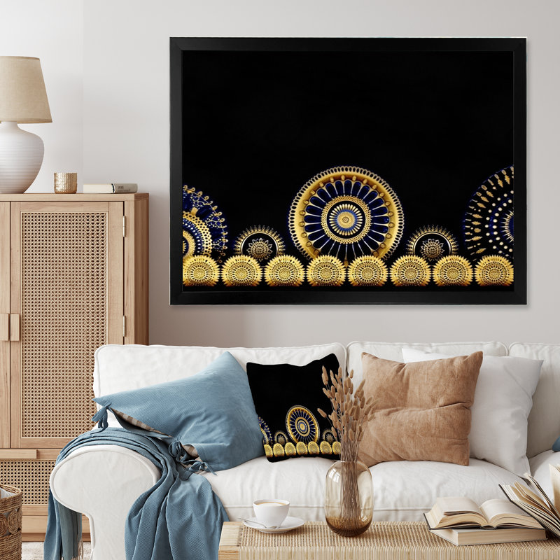 Futur géométrie de l'éveil de la conscience - reproduction sur toile, Cadre simple noir, H 24 po x l 32 po x P 1 po