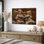 Enfants qui lisent ensemble une œuvre intérieure chaleureuse, des photos de salon douillettes, une impression sur toile encadrée et giclée.