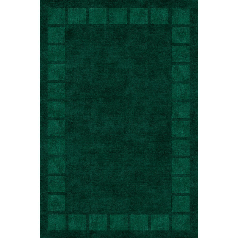 Washable Area Rugs Vintage Rug Non-Slip Low Pile Throw Soft Rugs_Green, Rectangle 10' x 13'