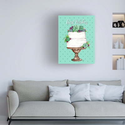 Melinda Hipsher Best Wishes Cake Canvas Art