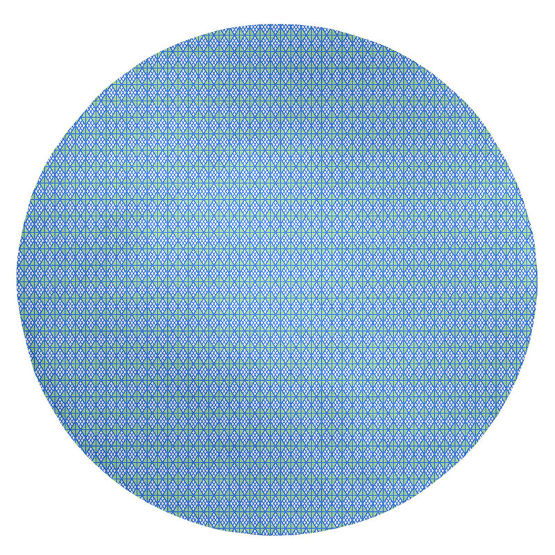 Chenille Geometric Indoor Rug, Round 5'