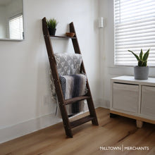  54'' Solid Wood Blanket Ladder, Brown