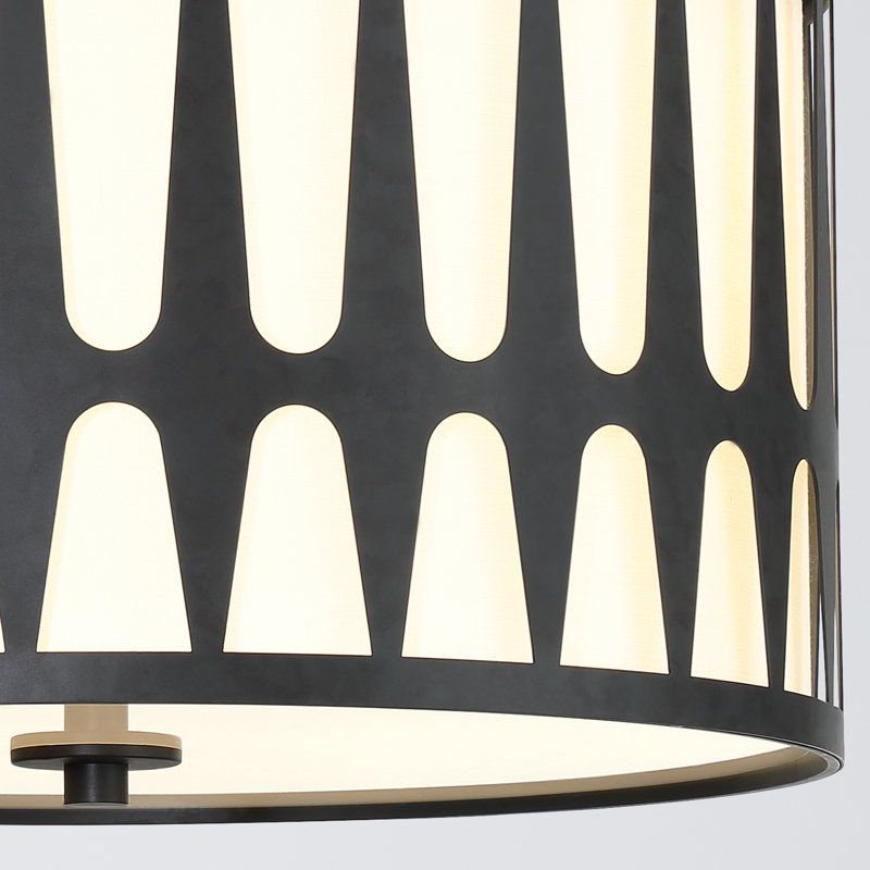 Athziri Silk Flush Mount, Black